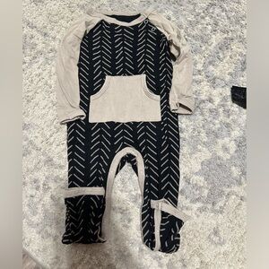 kyte baby longall 12-18 khaki herringbone